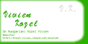vivien kozel business card